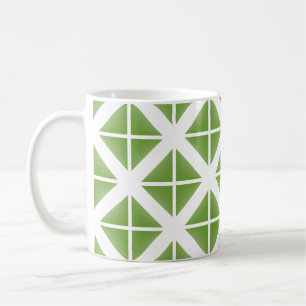 Taza De Café Patrón de triángulo de moda verde