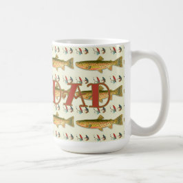 Taza De Café Patrón de trucha para papá pescador