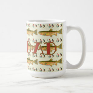 Taza De Café Patrón de trucha para papá pescador