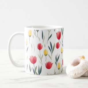 Taza De Café Patrón de tulipán
