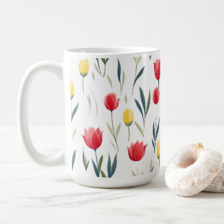 Taza De Café Patrón de tulipán