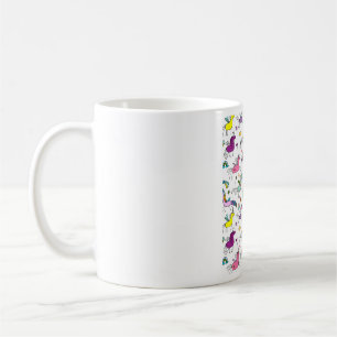 Taza De Café patrón de unicornio de arcoíris lindo