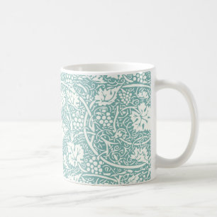 Taza De Café Patrón de uva William Morris turquesa