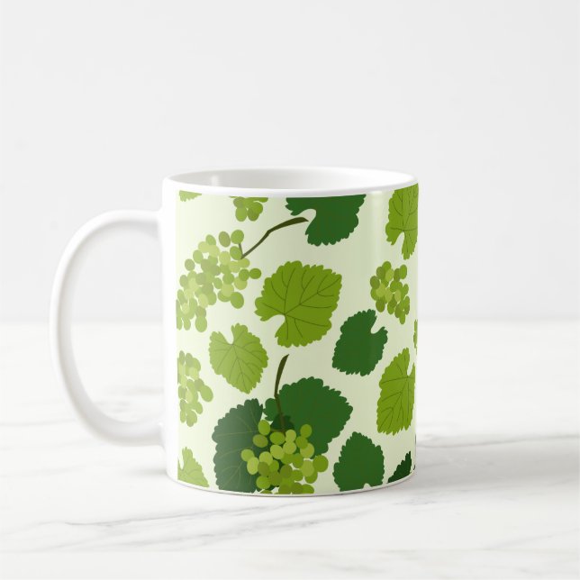 Taza De Café Patrón de uvas y hojas de uva (Izquierda)