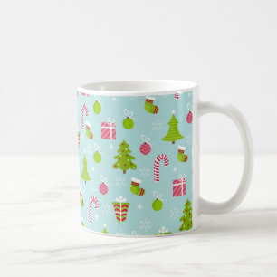 Taza De Café Patrón de vacaciones de Navidades curados
