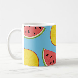 Taza De Café Patrón de verano con piña y sandía, ba