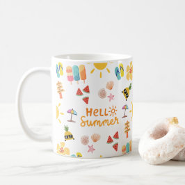 Taza De Café Patrón de verano sin problemas