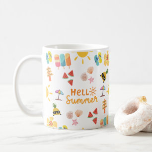 Taza De Café Patrón de verano sin problemas