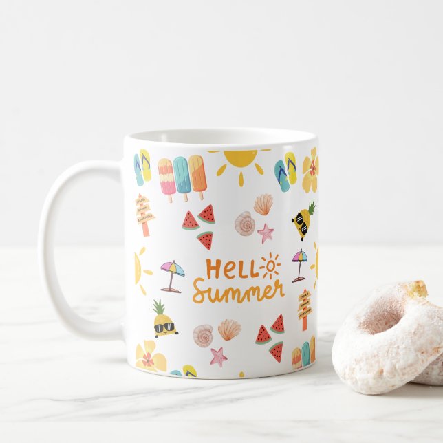 Taza De Café Patrón de verano sin problemas (Con donut)
