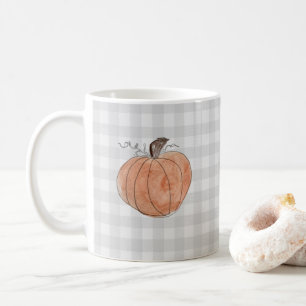 Taza De Café Patrón de verificación de búfalo de calabaza