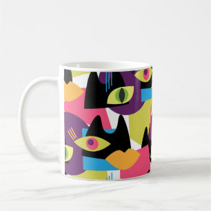 Taza De Café Patrón de vintage abstracto sin inconvenientes co
