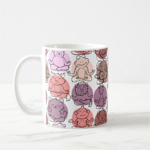 Taza De Café Patrón de yoga   Patrón sin fisuras de yoga 31
