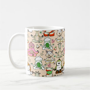 Taza De Café Patrón de yoga   Patrón sin fisuras de yoga 52