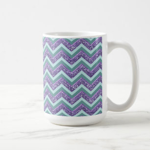 Taza De Café Patrón de zigzag de vidrio antimetista