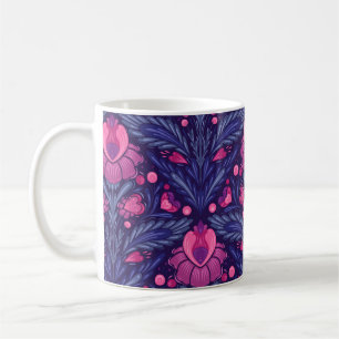 Taza De Café Patrón decorativo con corazones