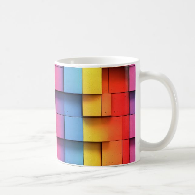 Taza De Café Patrón del arcoiris abstracto (Derecha)