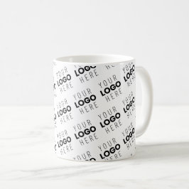 Taza De Café Patrón diagonal simple y repetitivo de su logotipo