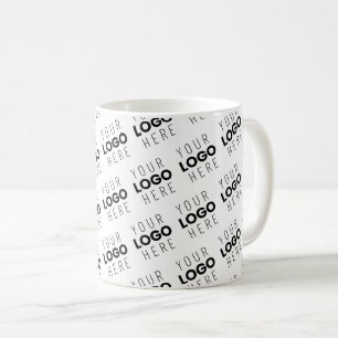 Taza De Café Patrón diagonal simple y repetitivo de su logotipo