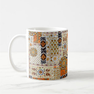 Taza De Café Patrón digital abstracto y étnico sin igual