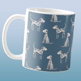 Taza De Café Patrón divertido de perro dálmata