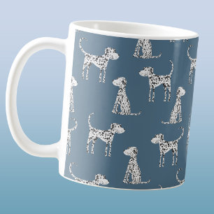 Taza De Café Patrón divertido de perro dálmata