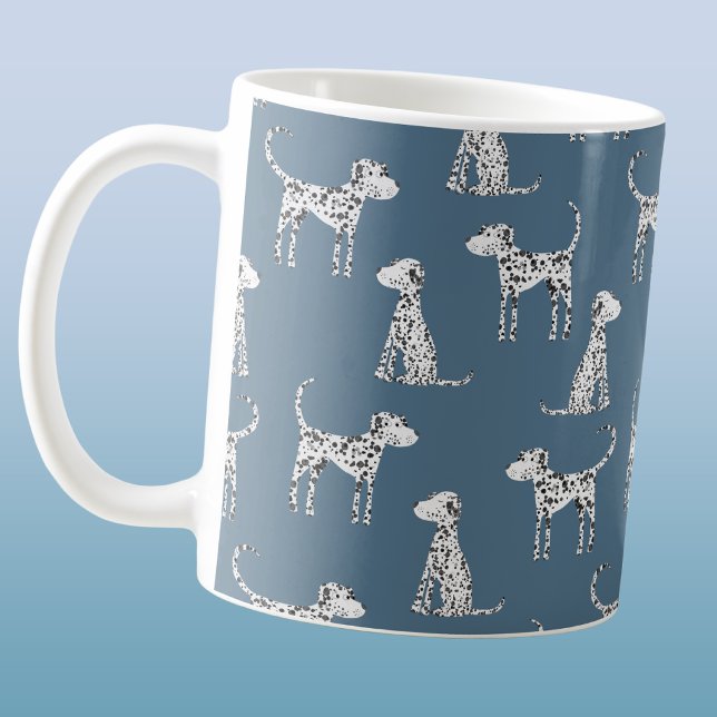 Taza De Café Patrón divertido de perro dálmata (Subido por el creador)