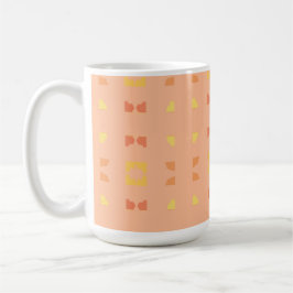 Taza De Café Patrón divertido melocotón amarillo