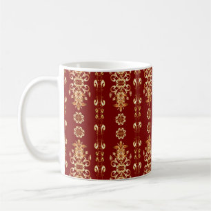 Taza De Café Patrón dorado clásico sin inconveniente. Patrón do
