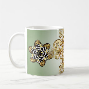 Taza De Café Patrón dorado vintage sin igual. Vintage i
