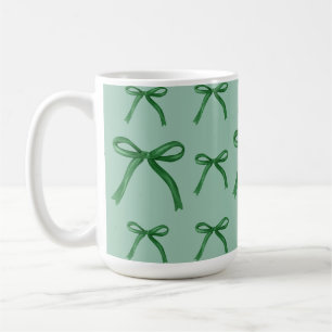 Taza De Café Patrón elegante de arco verde lindo Mug