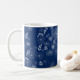 Taza De Café Patrón elegante de dibujos animados blancos