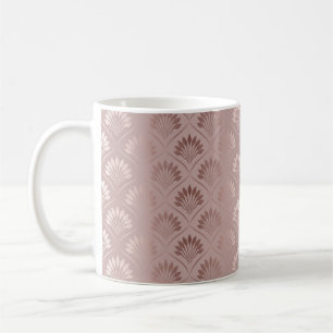 Taza De Café Patrón elegante de entramado de oro de art deco