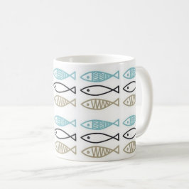 Taza De Café Patrón escandinavo - Pescado