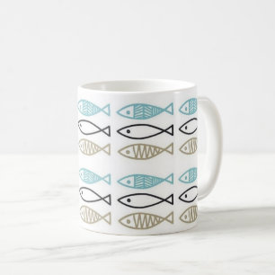 Taza De Café Patrón escandinavo - Pescado