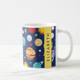 Taza De Café Patrón espacial, planetas, estrellas, cosmos, tu n