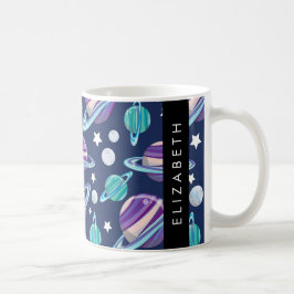 Taza De Café Patrón espacial, planetas, estrellas, galaxia, tu