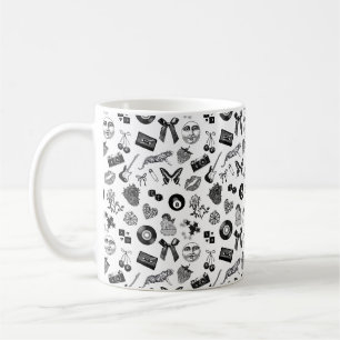 Taza De Café Patrón estético blanco de burro negro