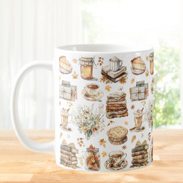Taza De Café Patrón Estético Esencial Favorito de Otoño