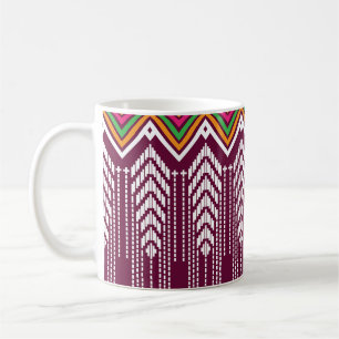 Taza De Café Patrón étnico geométrico tradicional