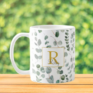 Taza De Café Patrón Eucalyptus Monograma