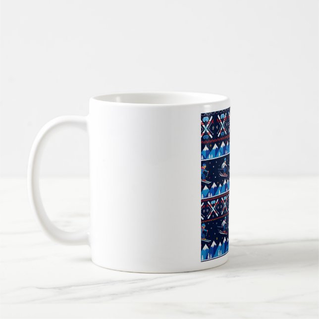 Taza De Café Patrón feo de esquí de Navidad  (Izquierda)