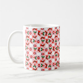 Taza De Café Patrón festivo de Navidad