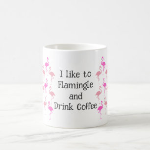 Taza De Café Patrón Flamingo Rosa