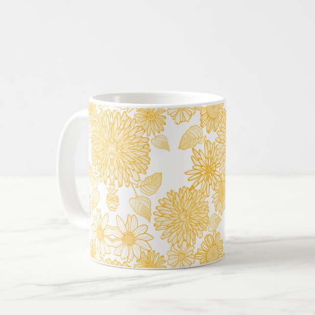 Taza De Café Patrón floral (Anverso izquierdo)