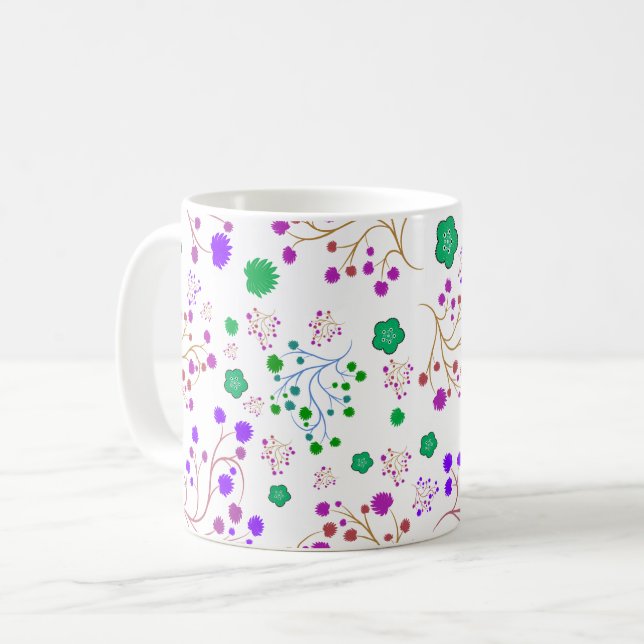Taza De Café Patrón floral (Anverso izquierdo)