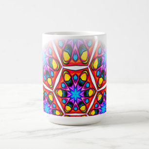 Taza De Café Patrón floral abstracto elegante