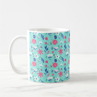 Taza De Café Patrón floral alegre