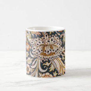Taza De Café Patrón floral azul vintage Trent de William Morris