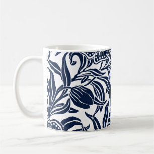 Taza De Café Patrón floral botánico vintage Art Nouveau