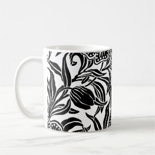 Taza De Café Patrón floral botánico vintage Art Nouveau